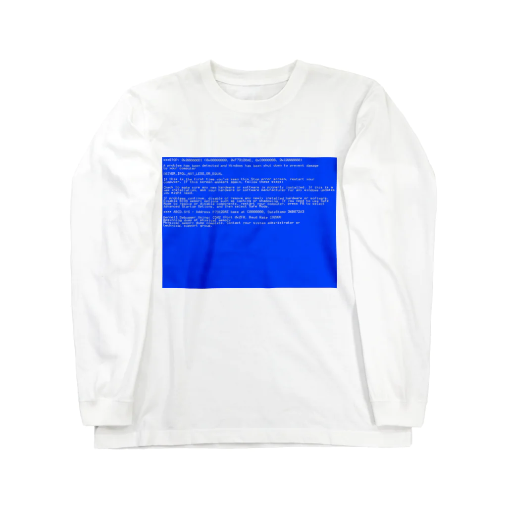 Desktop LabのBSOD(Blue Screen of Death) ロングスリーブTシャツ