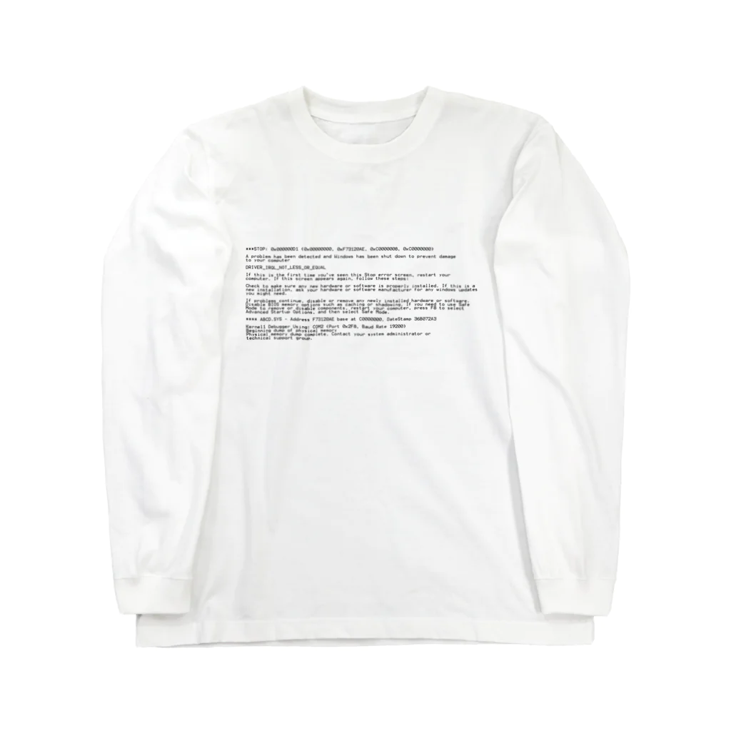 Desktop LabのBSOD(Blue Screen of Death) Long Sleeve T-Shirt