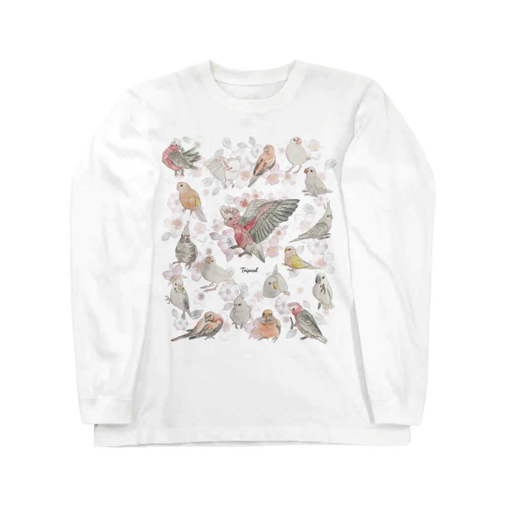 MIKIHO＠トリピカルのピンクバードズ Long Sleeve T-Shirt