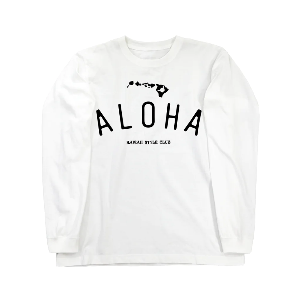 ハワイスタイルクラブのALOHA ISLANDS  BLK LOGO ロングスリーブTシャツ