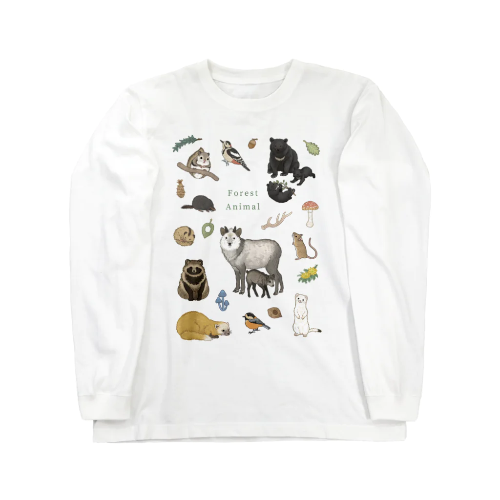 ちなきのこのForest Animal ロングスリーブTシャツ