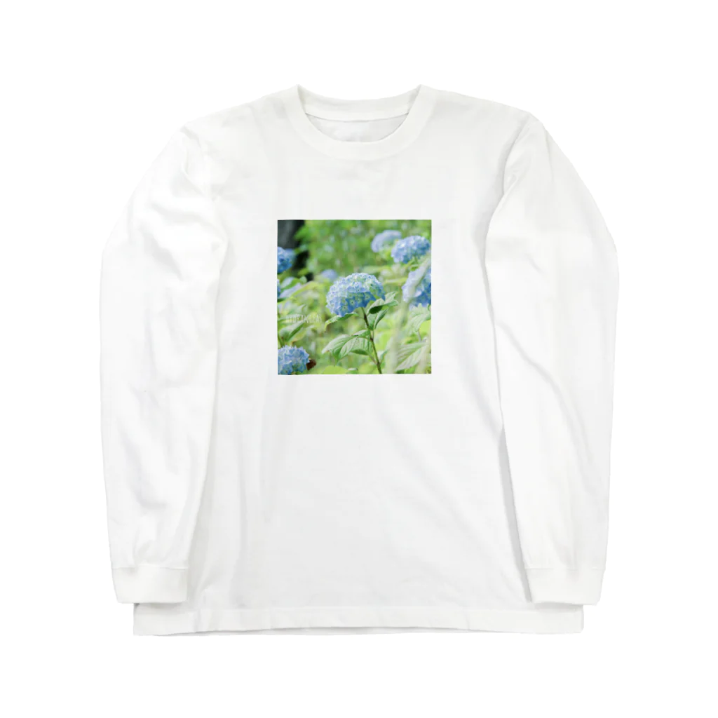 蛍石のhydrangeas ロングスリーブTシャツ