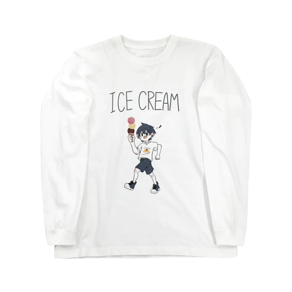 青年Cのアイスクリーム Long Sleeve T-Shirt