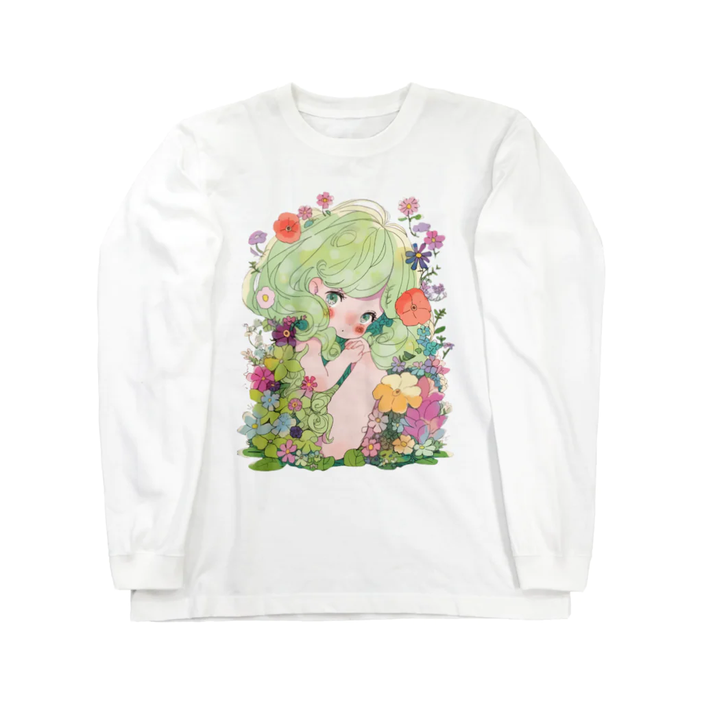 天道虫のフラワーヘアのガーディアン Long Sleeve T-Shirt