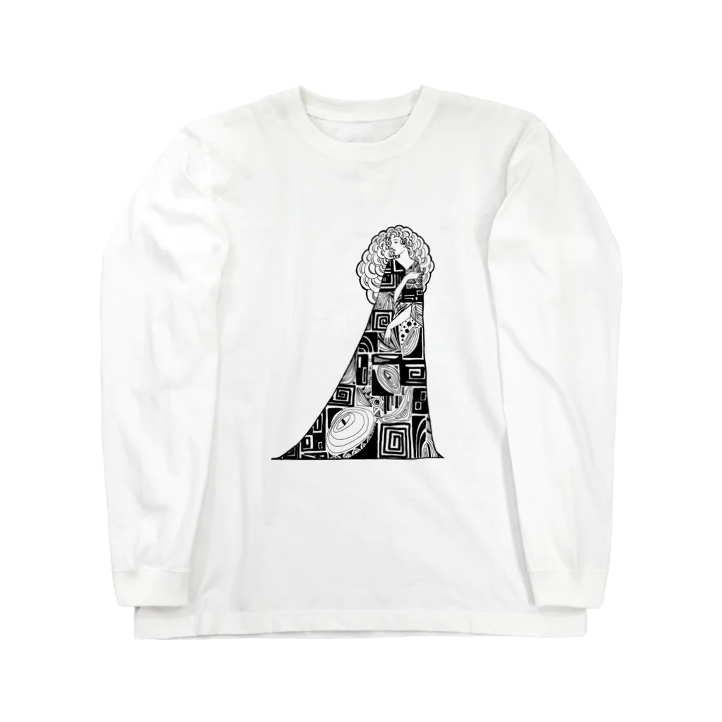 入り江わにアナログ＆生成店のクリムト風の女 Long Sleeve T-Shirt