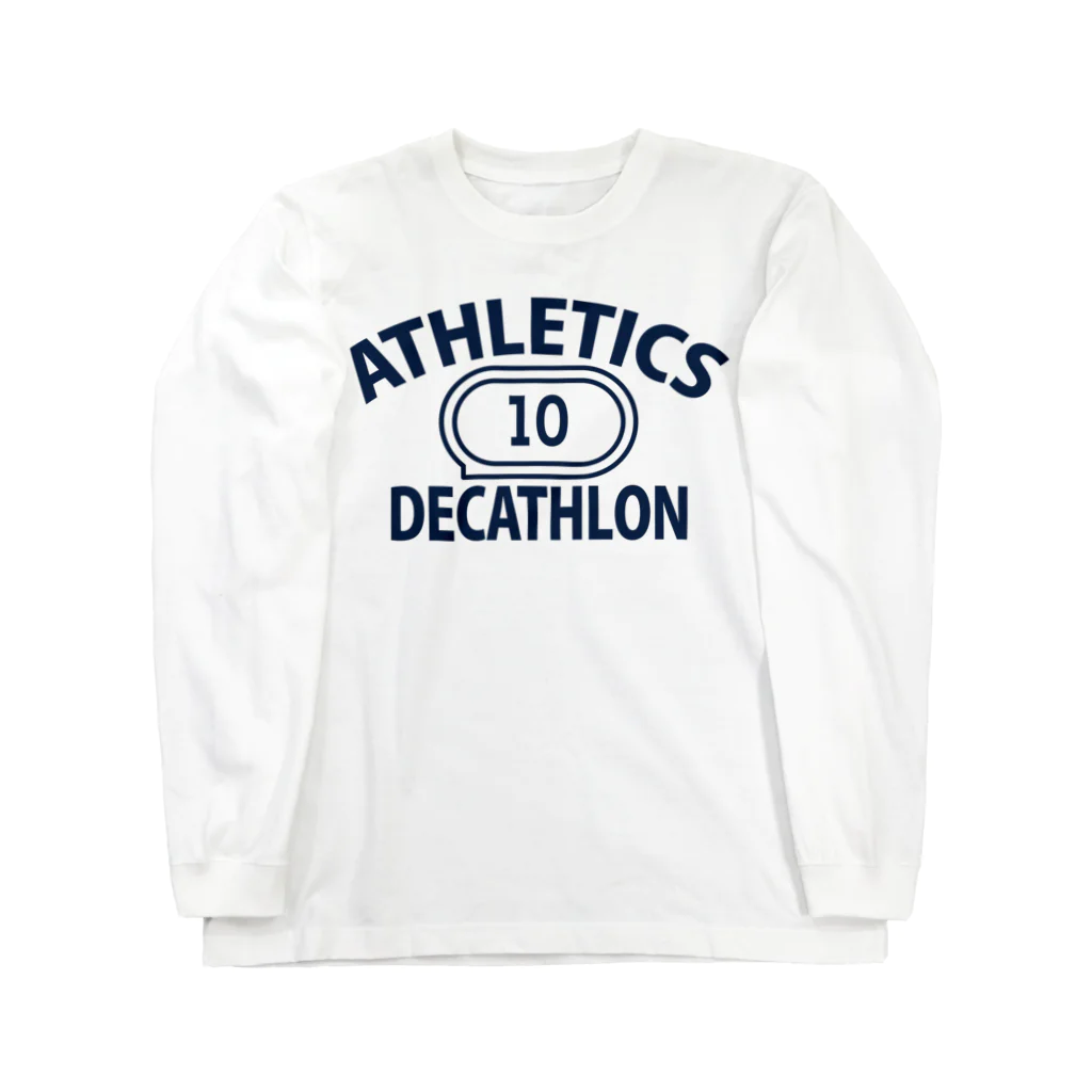 sports_tower スポーツタワーの十種競技・デカスロン・DECATHLON・じっしゅきょうぎ・二日間・10種・男子・女子・かっこいい・かわいい・選手・陸上部員・トレーニング・混成競技・確実・有望・応援・タイム・得点・入賞・実力 ロングスリーブTシャツ