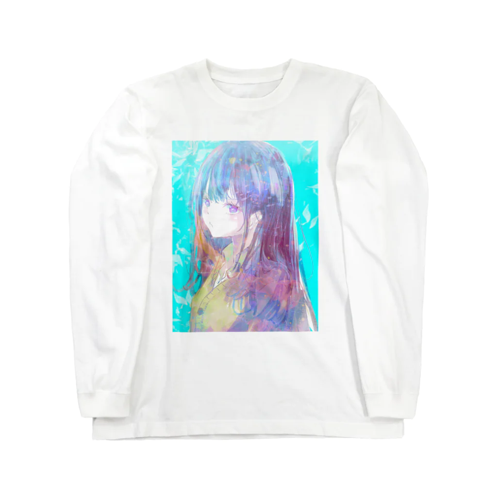 帆波　綾の青髪 Long Sleeve T-Shirt