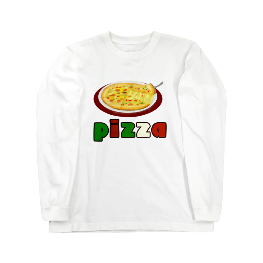 chicodeza by suzuriのpizza好き ロングスリーブTシャツ