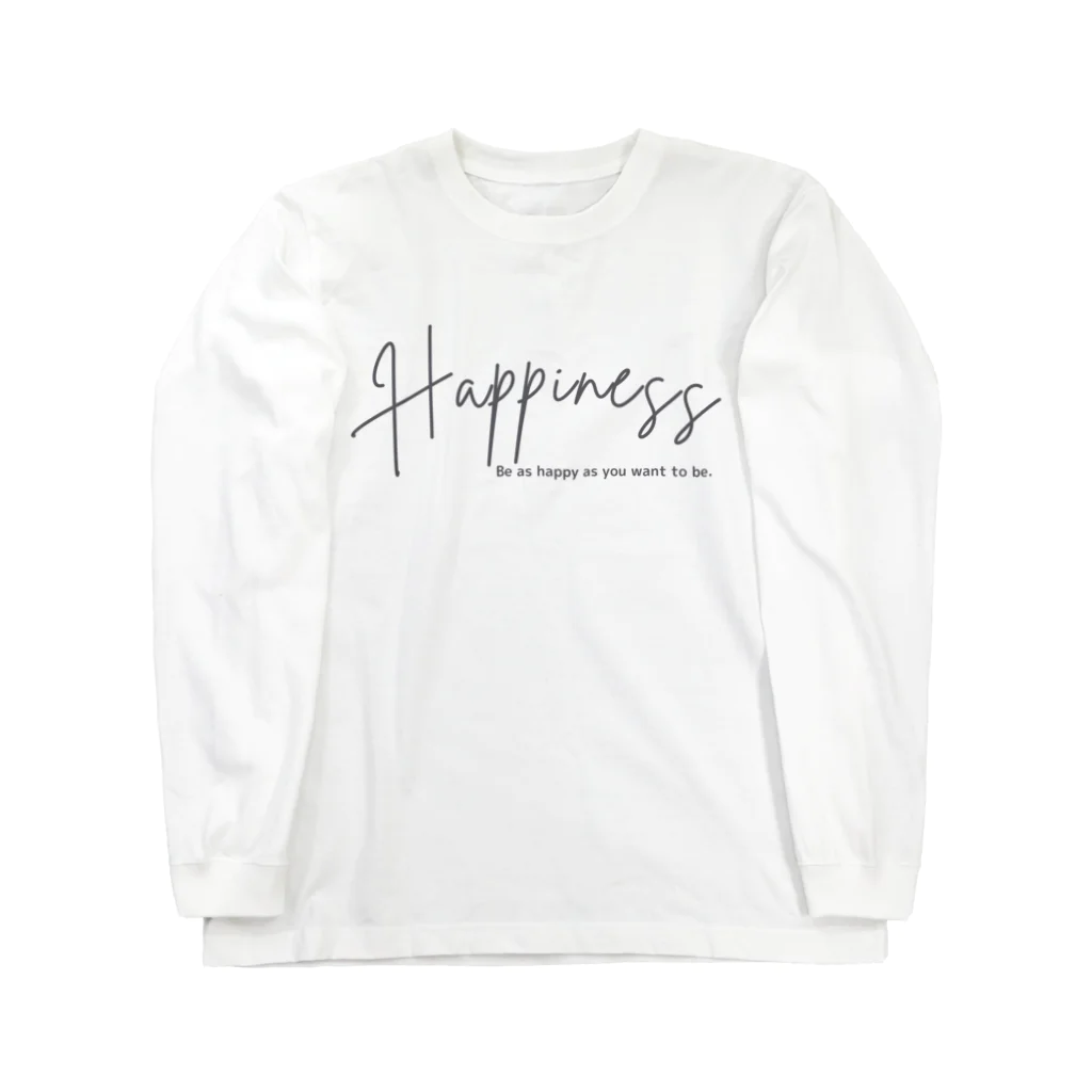 ことばの雫のHappiness ロングスリーブTシャツ