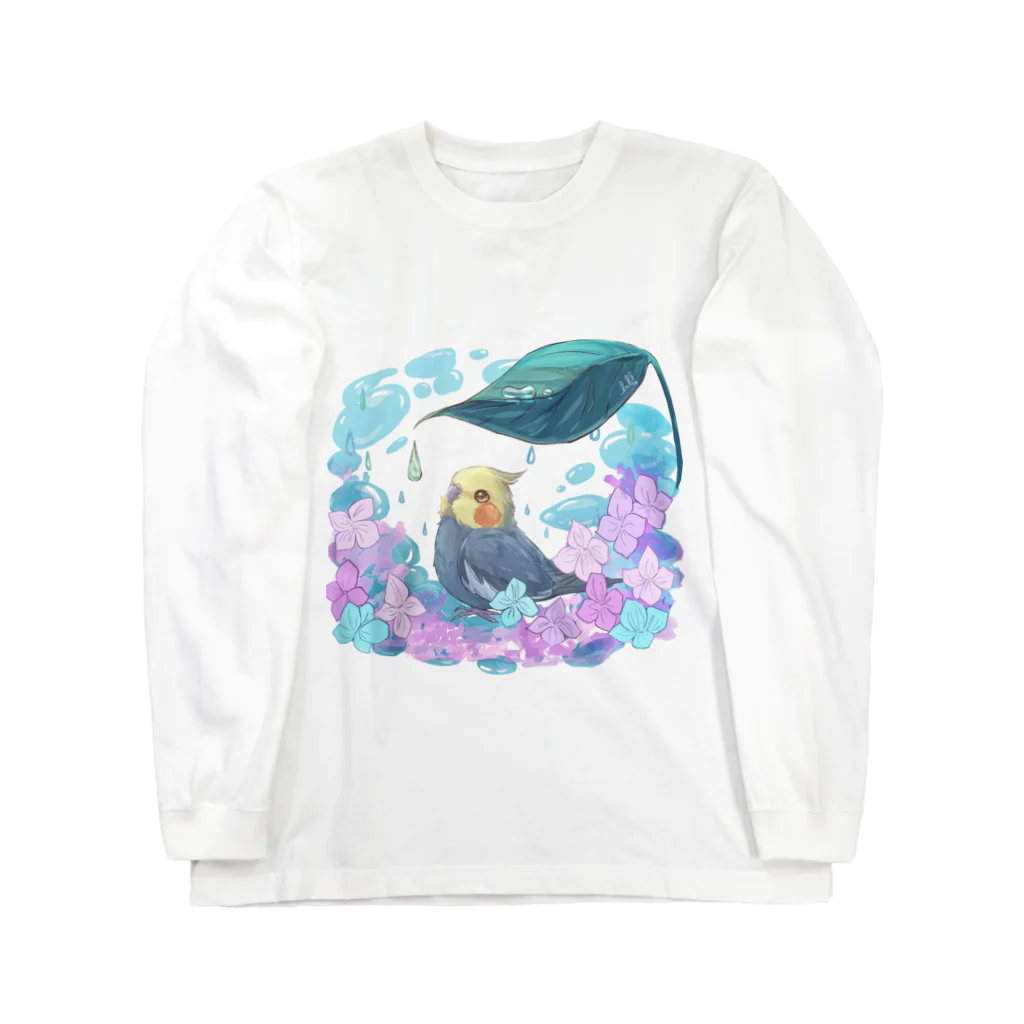 らる_haruの雨宿りオカメ Long Sleeve T-Shirt