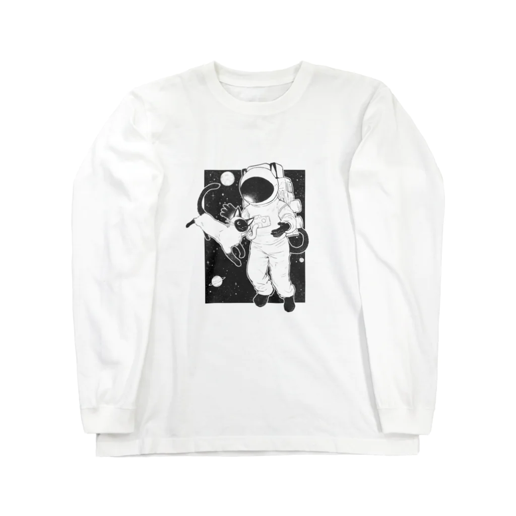 こねこのぬくみの宇宙で待ち合わせ Long Sleeve T-Shirt