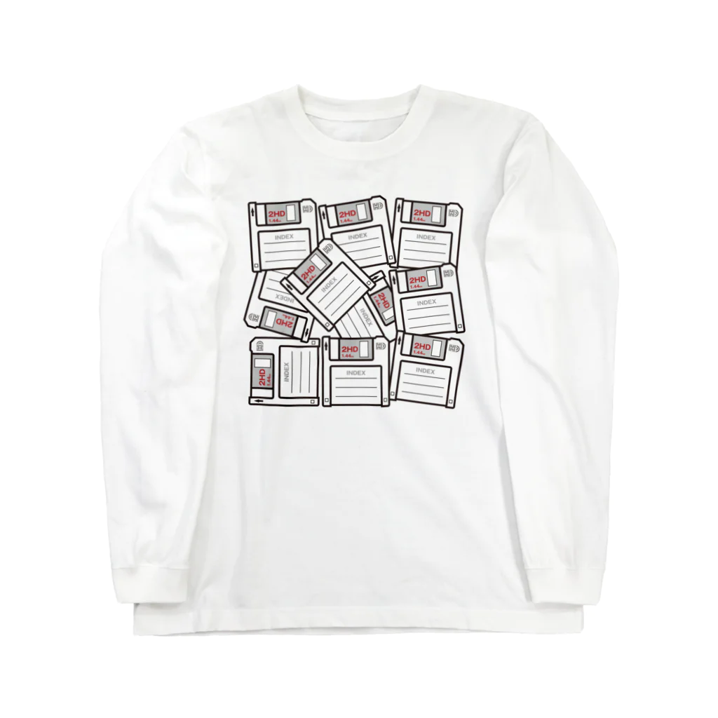 HBの鉛筆+の2HDフロッピー Long Sleeve T-Shirt