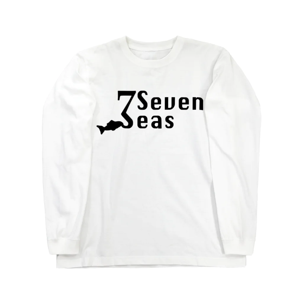 セブンシーズ Online StoreのSeven Seas モチーフロゴ（黒文字） Long Sleeve T-Shirt