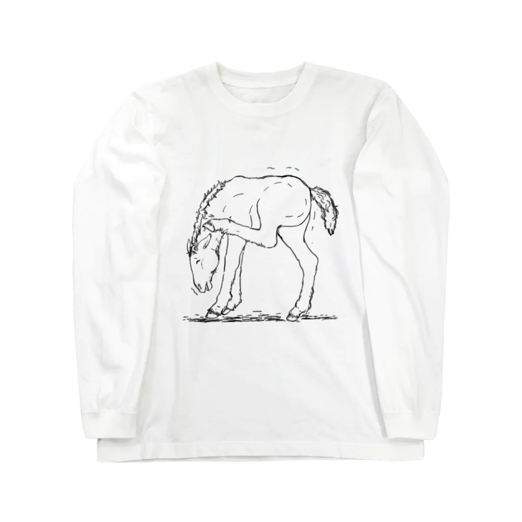 マツザキユキの 仔馬のカキカキ Long Sleeve T-Shirt