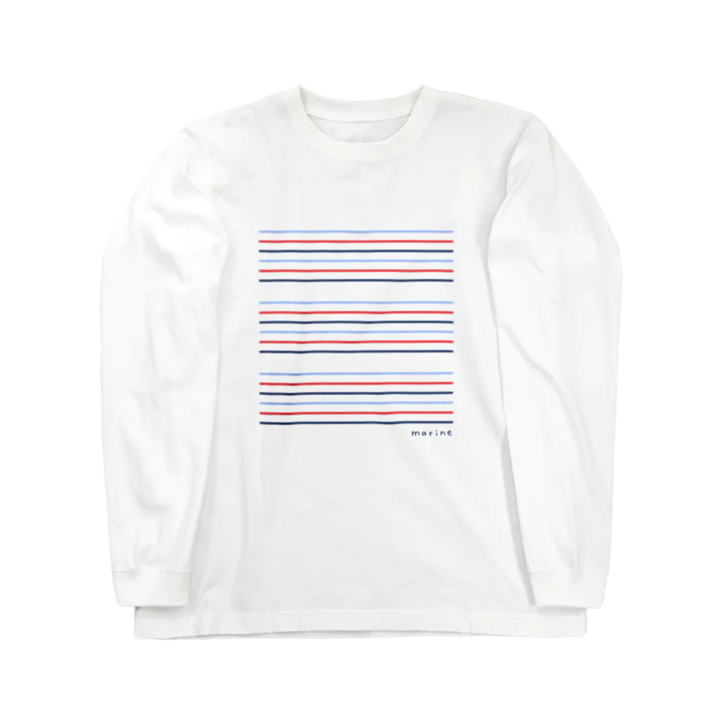 クリオネショップのマリンボーダー柄 Long Sleeve T-Shirt