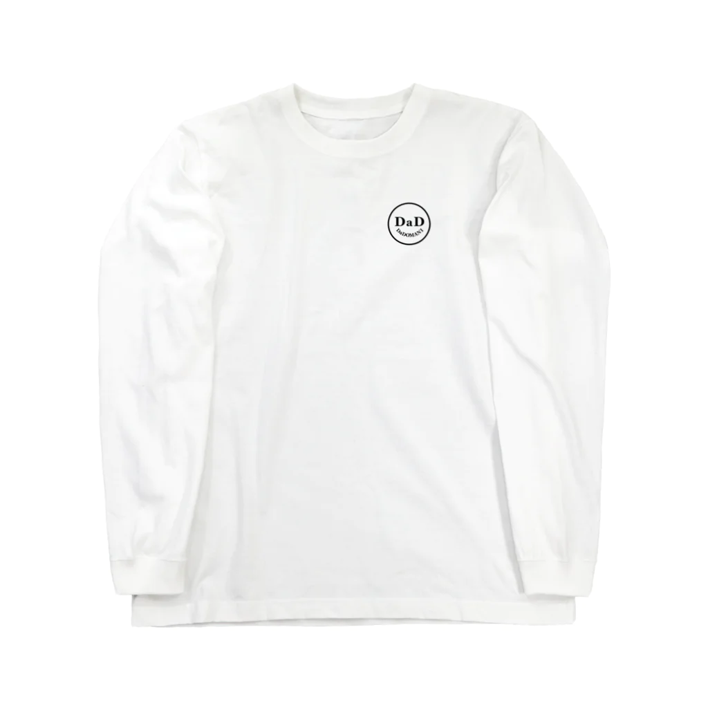 cafe-dadomaniのワンポイントDaDちゃん顔ロゴ 白T専用 Long Sleeve T-Shirt