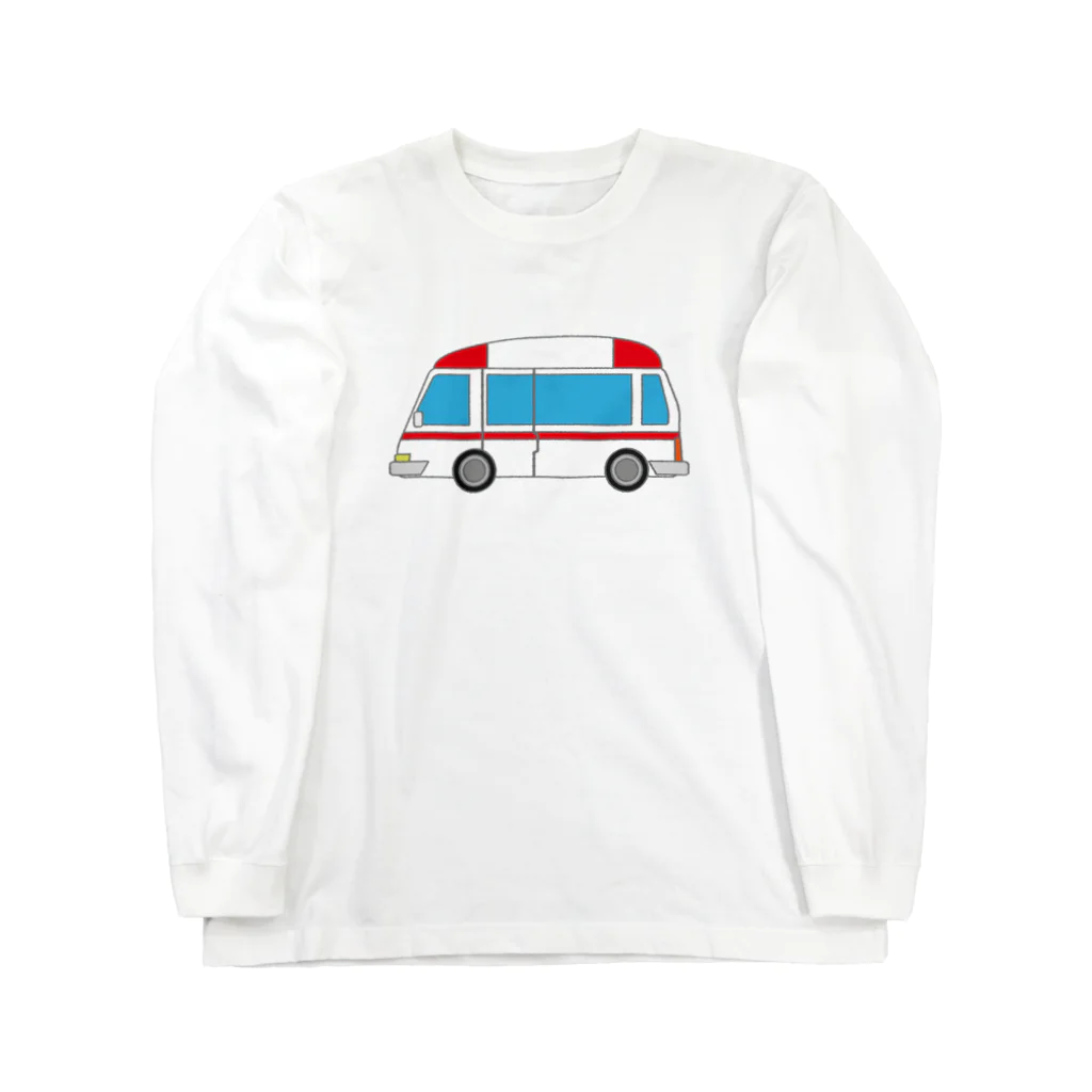 chicodeza by suzuriの可愛い救急車 ロングスリーブTシャツ