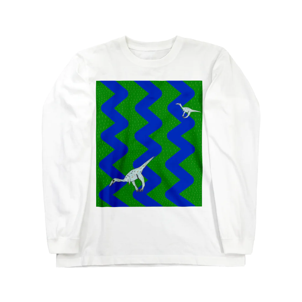 DiNOSAUR MARKeT/恐竜の旅する恐竜モノニクス　Wild Rivers ロングスリーブTシャツ