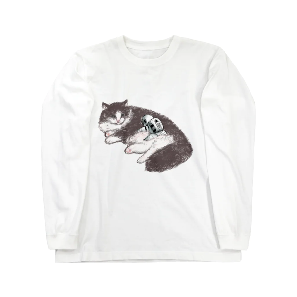 ばろうずのオブジェクト「猫」 ロングスリーブTシャツ