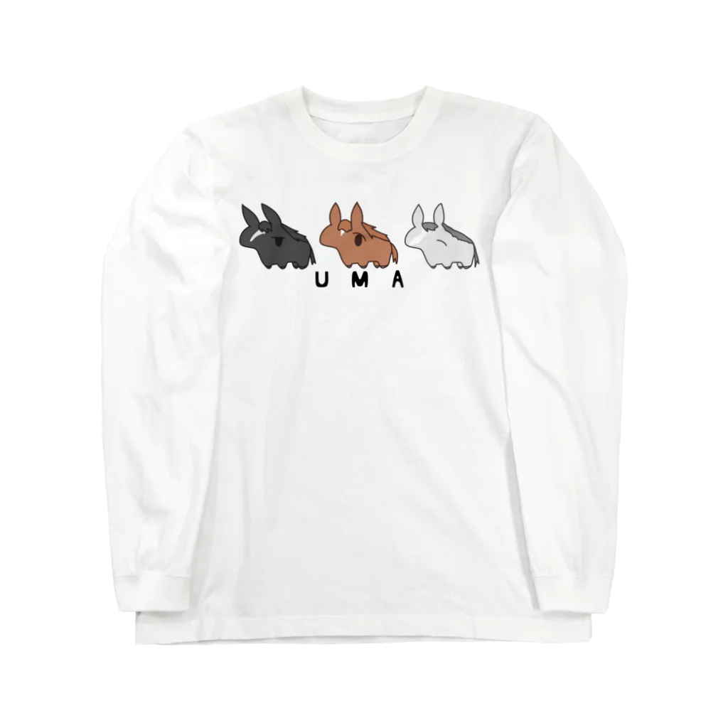 ねこやろーのうま×3 ロングスリーブTシャツ