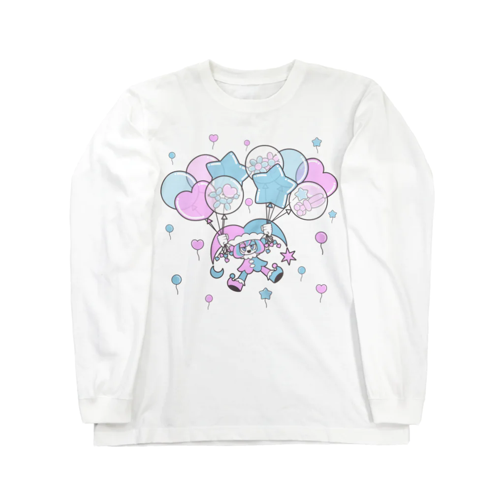 NAOTOONS SHOP SUZURI支店のFloating on a Balloon Long Sleeve T-Shirt