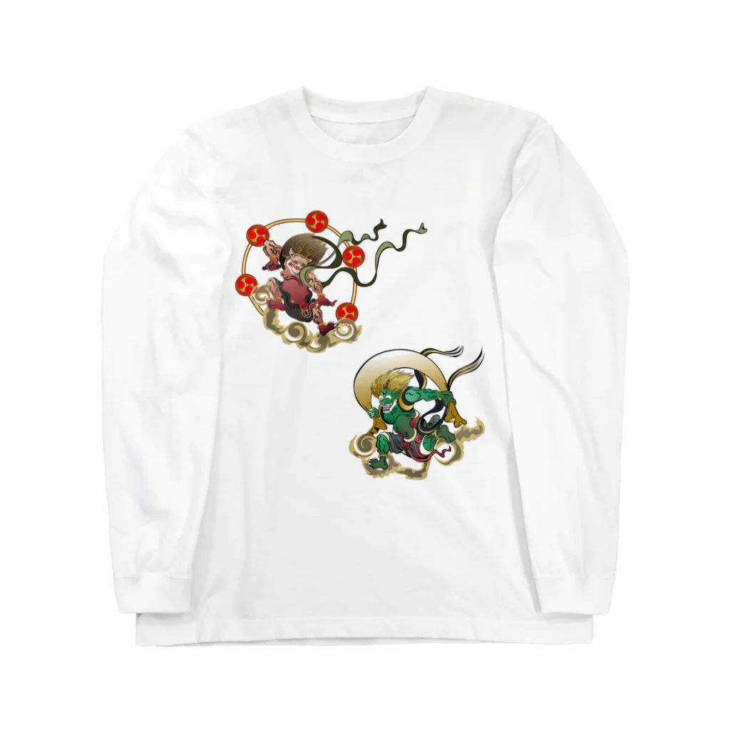 Drecome_DesignのFujin Raijin ロングスリーブTシャツ