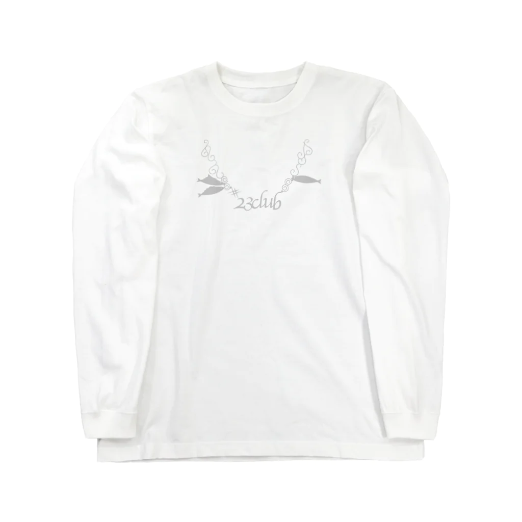 23artsのグレーネックレス柄Tシャツ Long Sleeve T-Shirt