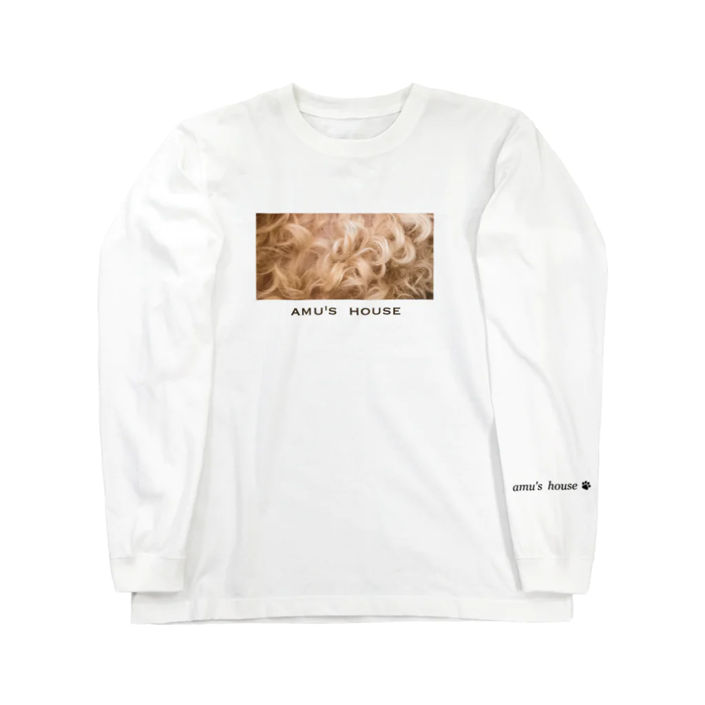 amu's  houseのプードルもふもふスクエア Long Sleeve T-Shirt