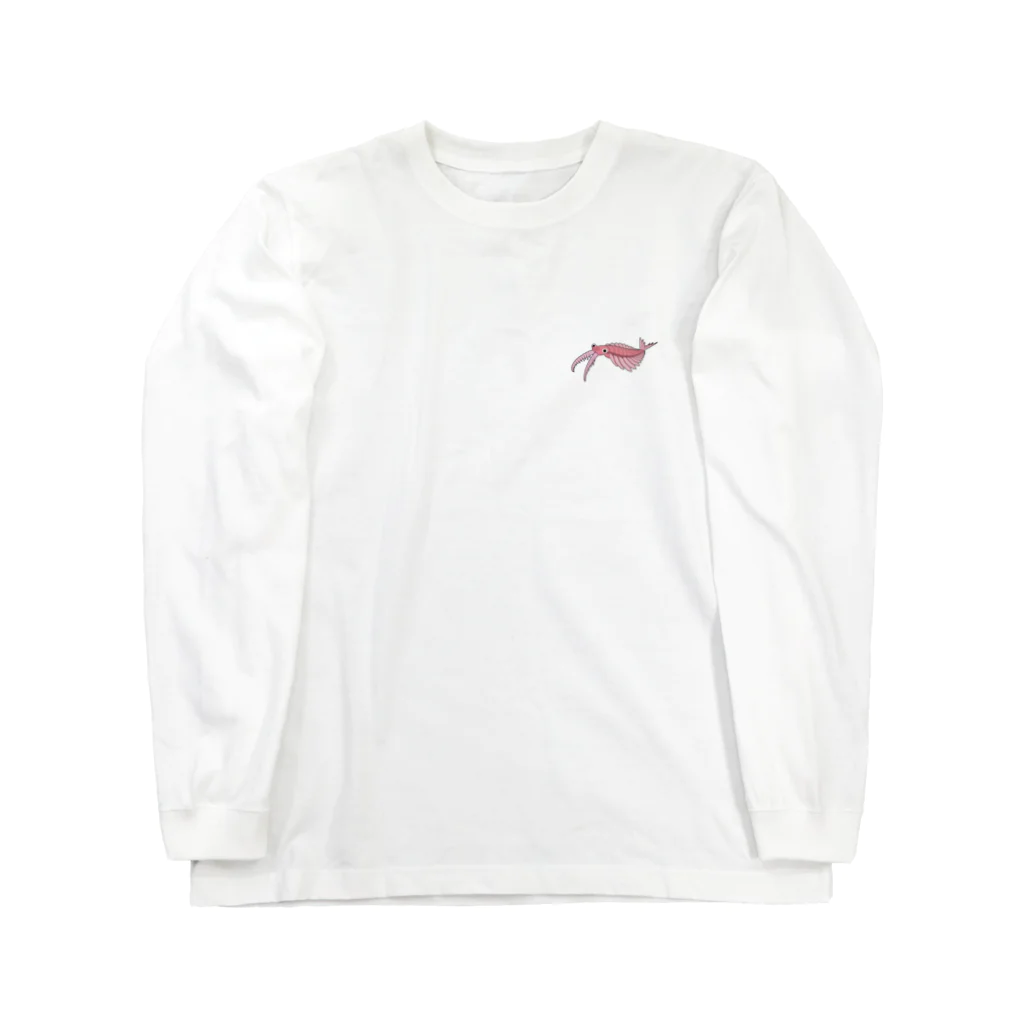 puikkoの古生物　アノマロカリス2（ワンポイント） Long Sleeve T-Shirt