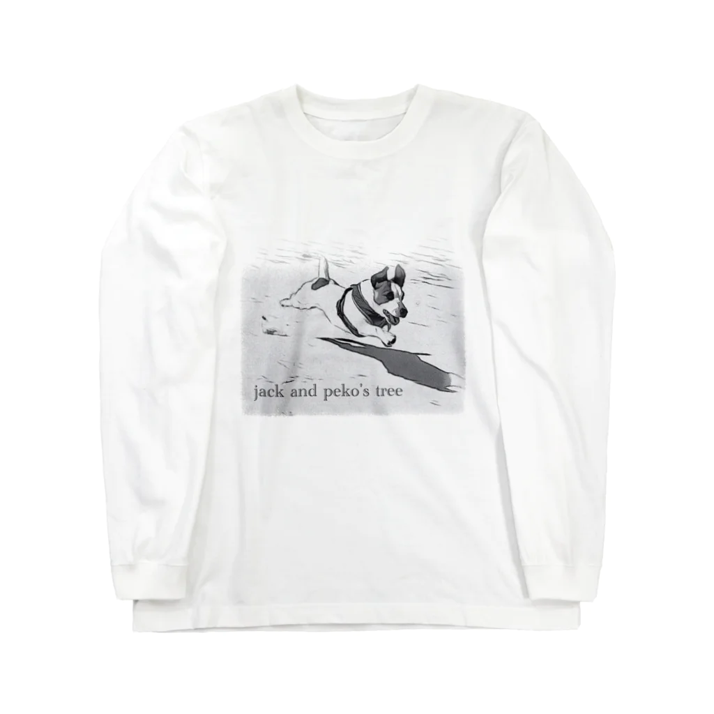 ジャックとペコの木のflying dog ペコ Long Sleeve T-Shirt