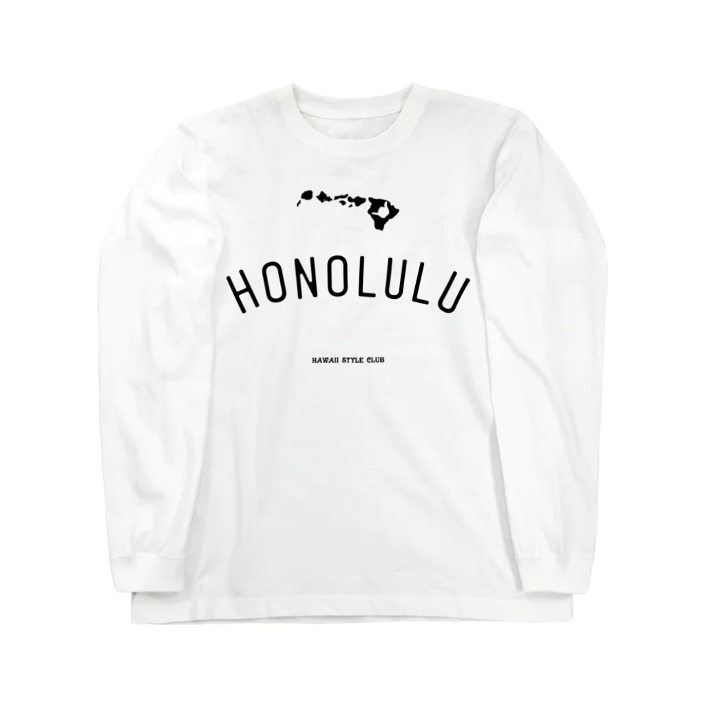 ハワイスタイルクラブのHONOLULU　BLK LOGO ロングスリーブTシャツ