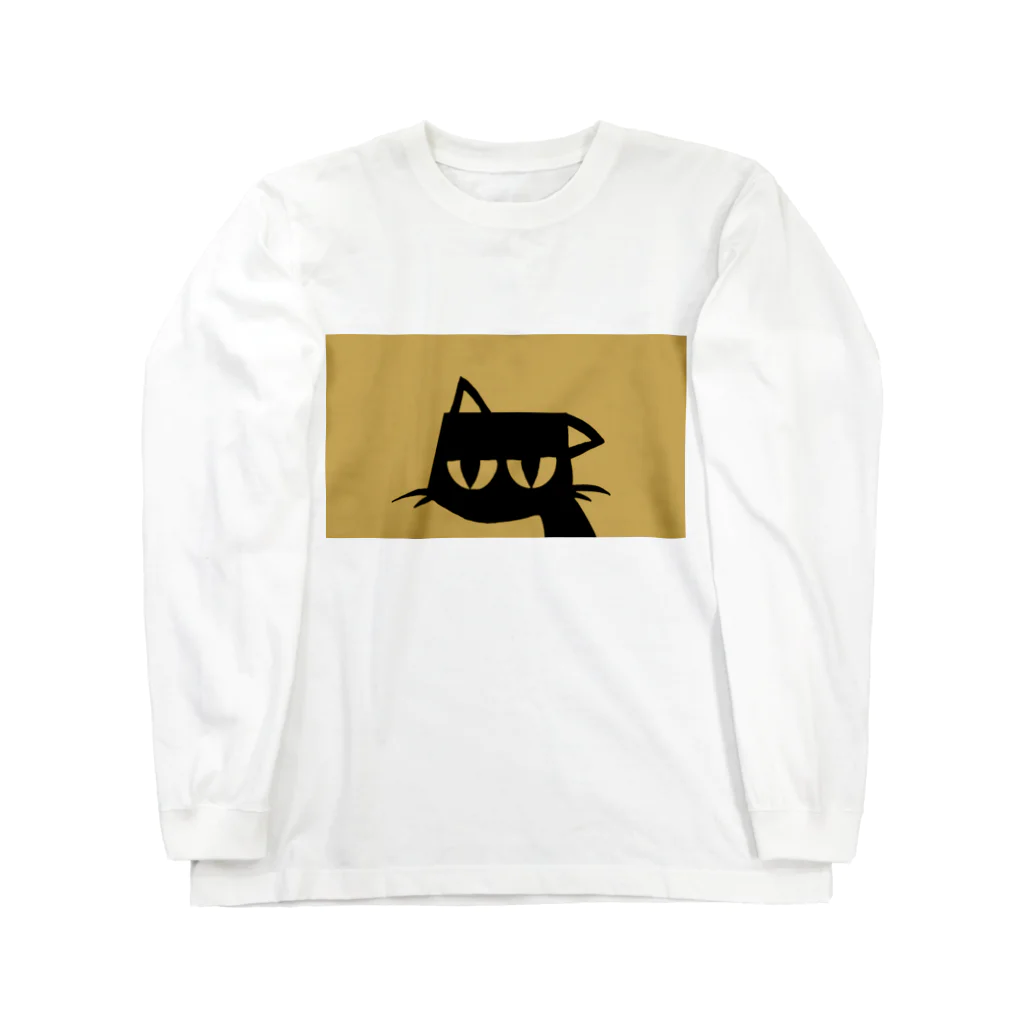 【KOTCH】 Tシャツショップのタレねこ　イエロー ロングスリーブTシャツ