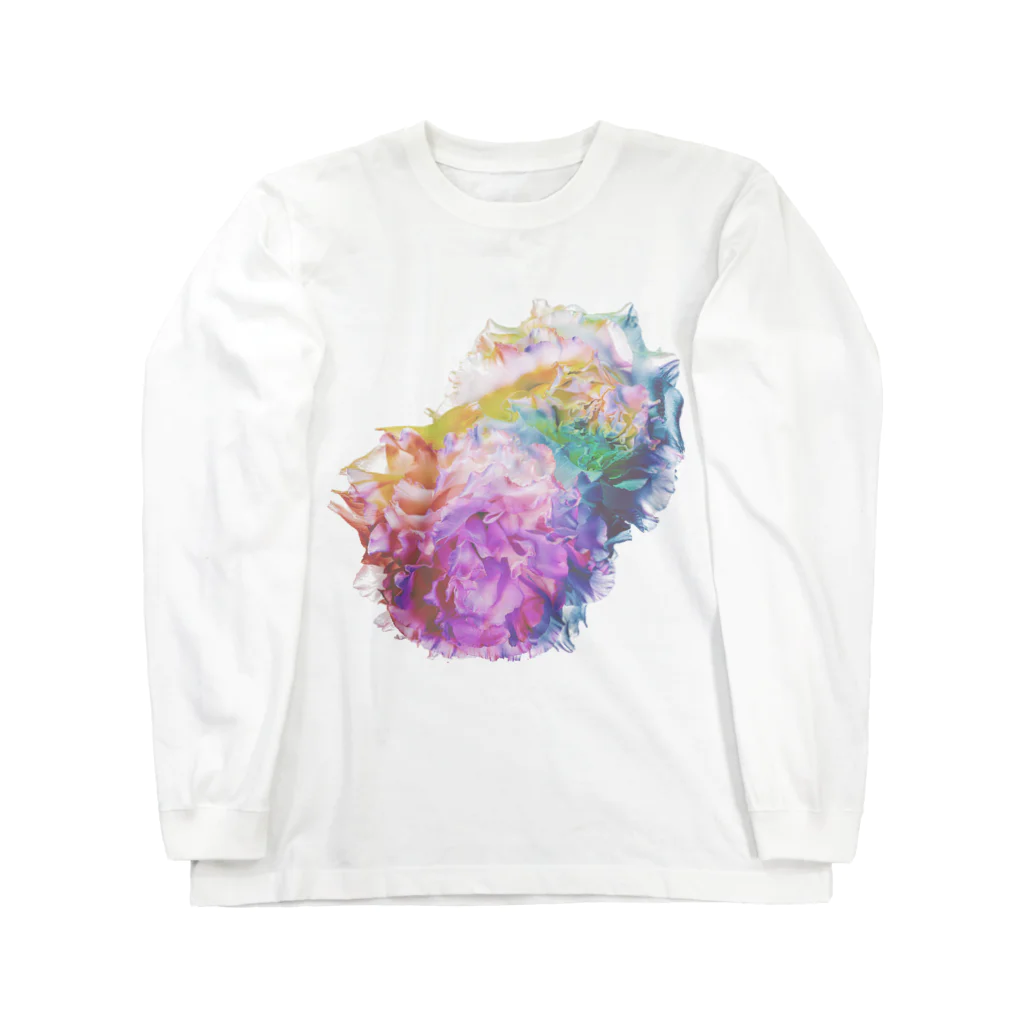 K_flowerのRainbow Carnation ロングスリーブTシャツ