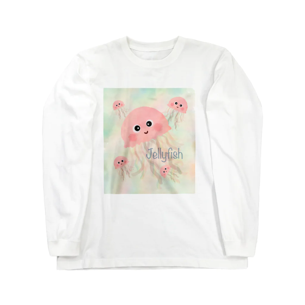 moonriver2020のふわふわクラゲちゃん ロングスリーブTシャツ