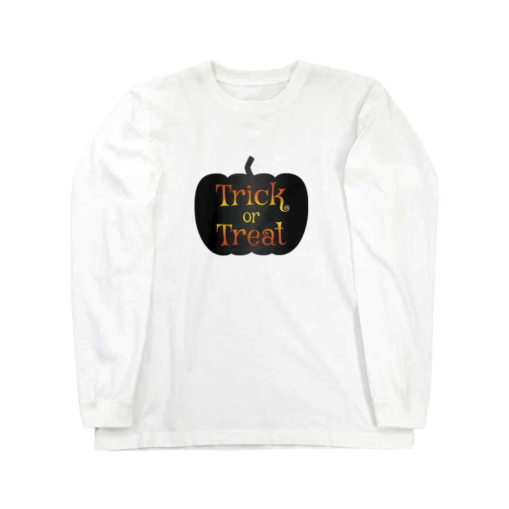 Drecome_Designのトリックオアトリートカボチャ Long Sleeve T-Shirt