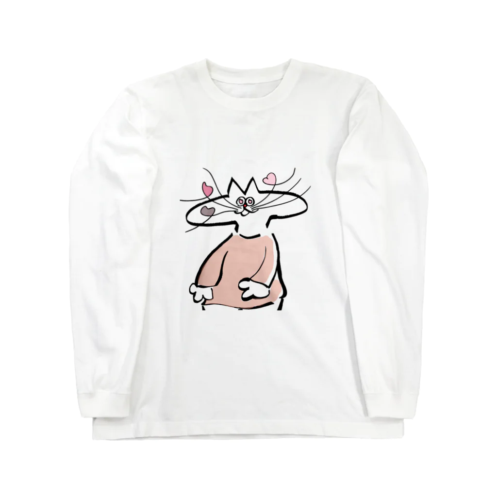 ざらざらせんべい亀のネコ山にゃろう（メロメロver） Long Sleeve T-Shirt