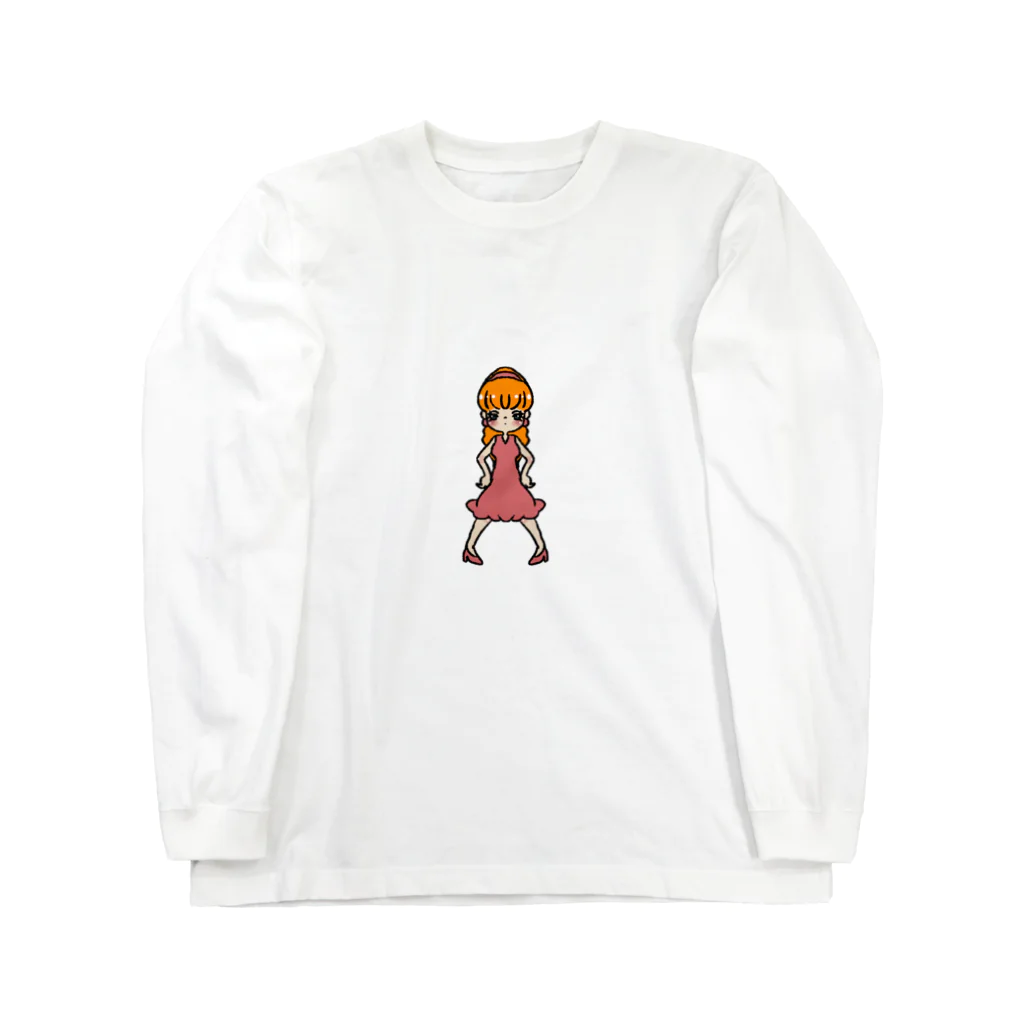 popokoroのツンなドヤッ子ちゃん☆ ロングスリーブTシャツ