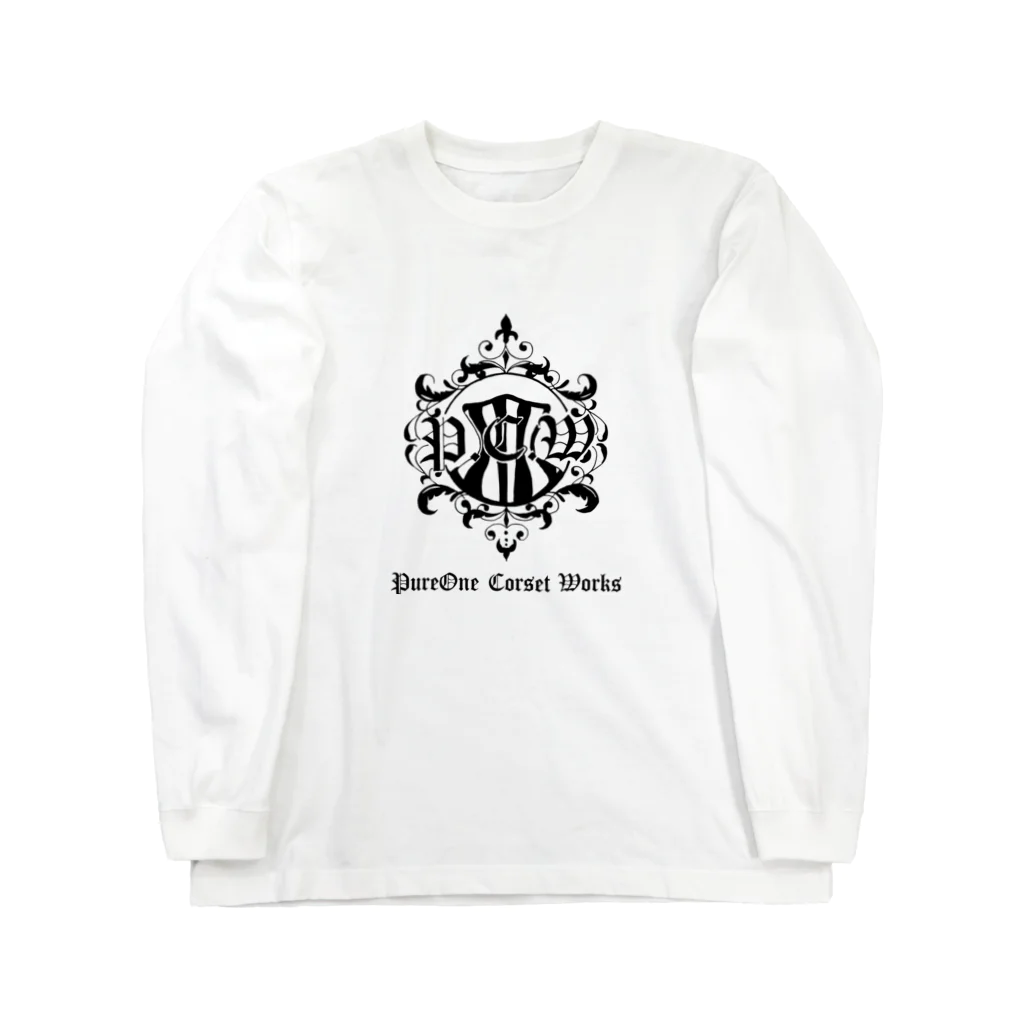 ピュアワン コルセット ワークスのメインロゴ柄 Long Sleeve T-Shirt