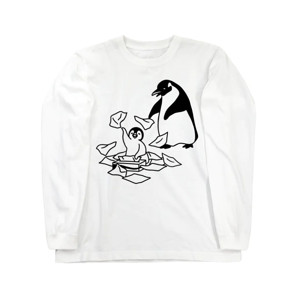 ichomaeのティッシュを全部出すペンギン Long Sleeve T-Shirt