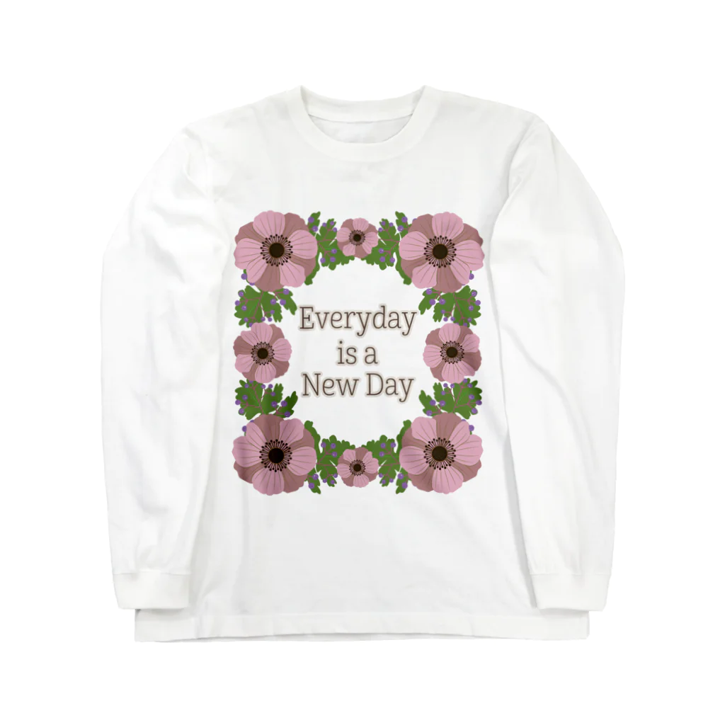 HeartToMeのシャビーシックなアネモネのフレーム Long Sleeve T-Shirt