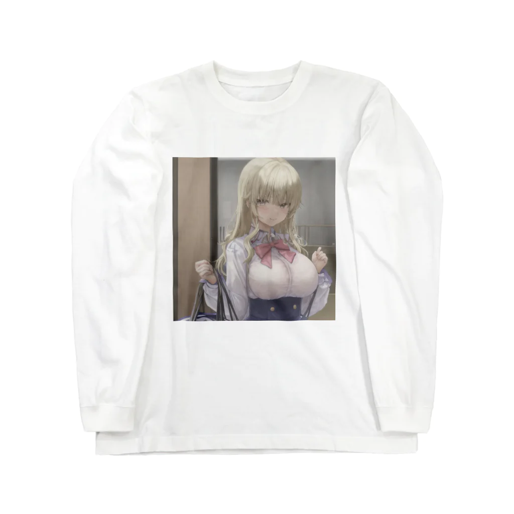 kaz-uのデザインイラストの隣のクラスの天使ちゃん Long Sleeve T-Shirt