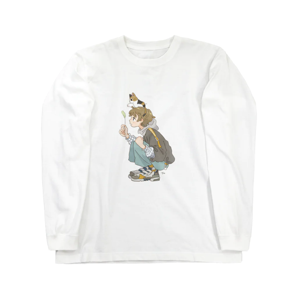 じろの猫じゃらしの子 Long Sleeve T-Shirt