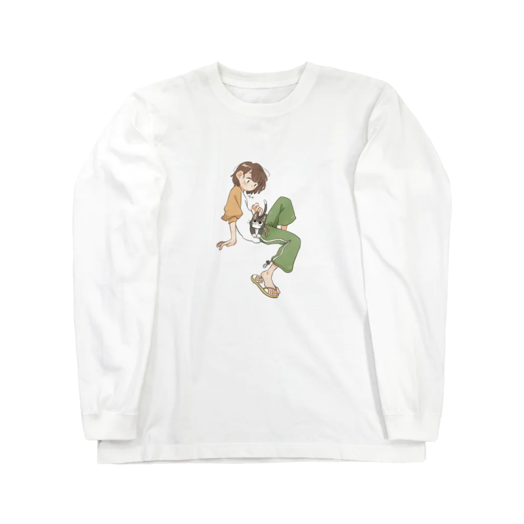 じろのビーサンの子 ロングスリーブTシャツ