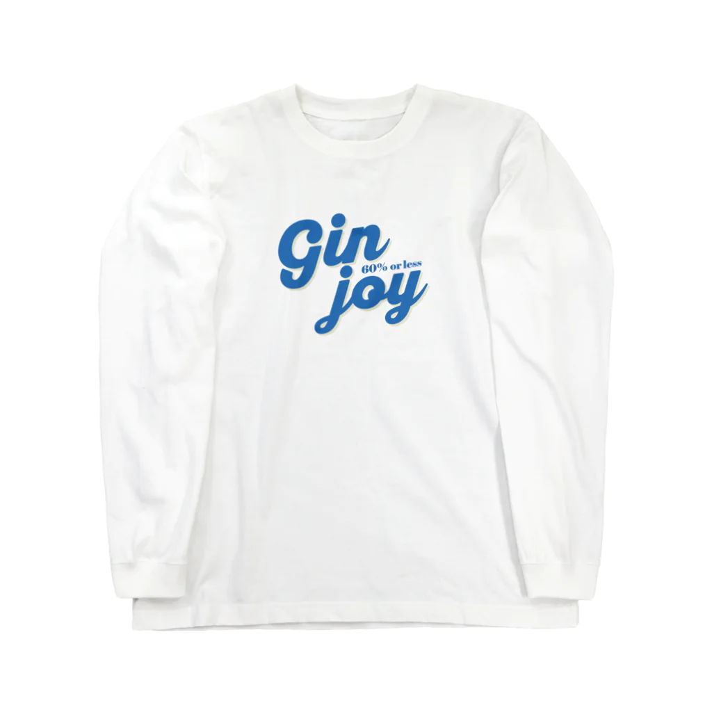 じゅんまい商店のGinjoy 〜吟醸でエンジョイ〜 Blue ロングスリーブTシャツ