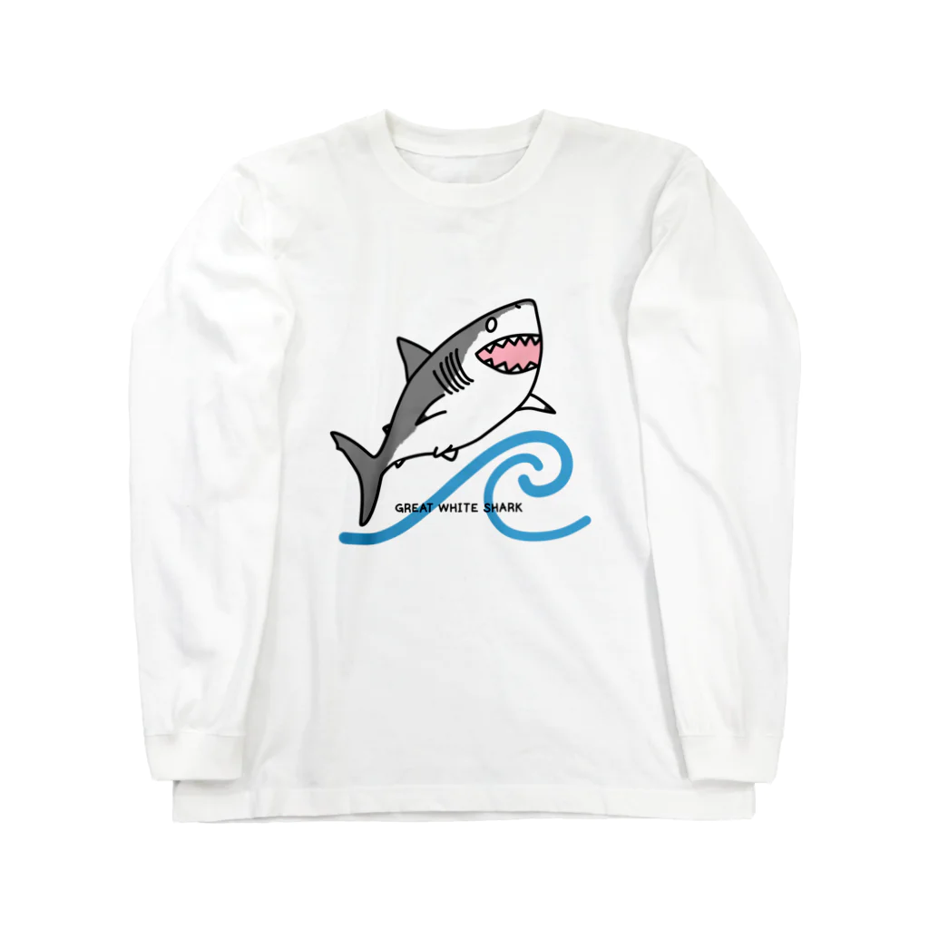 BLUENASHARKのホホジロザメ Long Sleeve T-Shirt