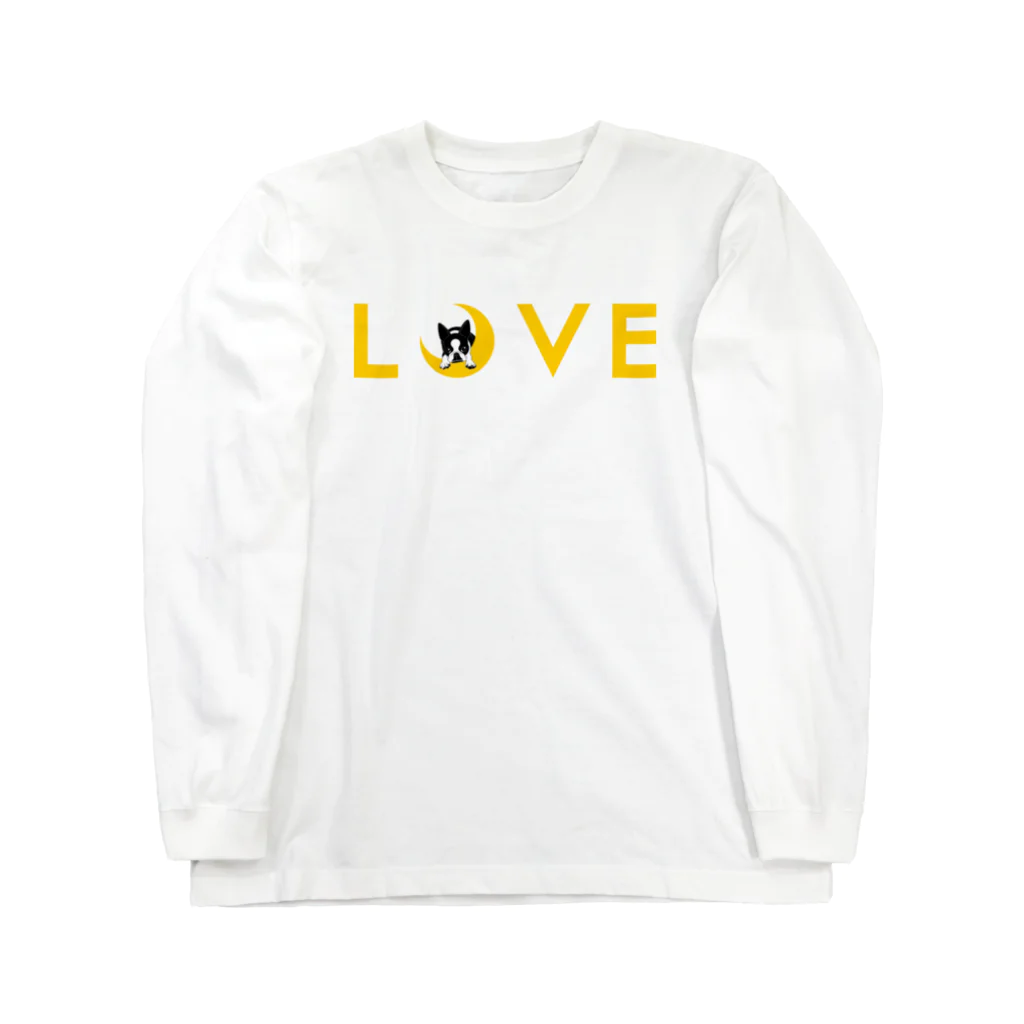 コチ(ボストンテリア)のボストンテリア(月LOVE)[v2.8k] Long Sleeve T-Shirt