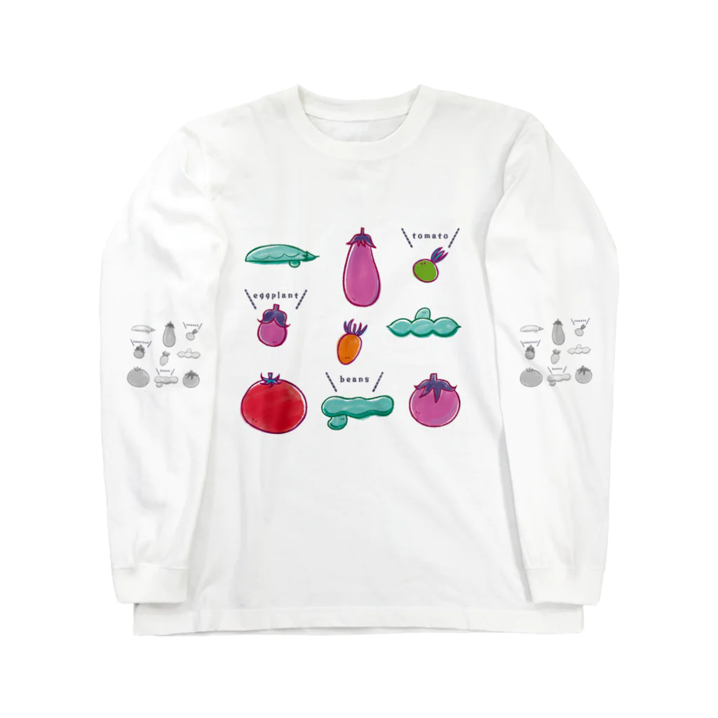 Aランチサラダ付SHOPの夏野菜たち Long Sleeve T-Shirt