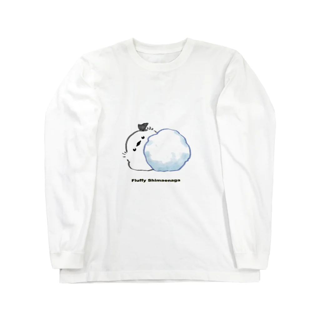 rina_suzuriのもふもふシマエナガ-冬のかくれんぼ-Tシャツ Long Sleeve T-Shirt