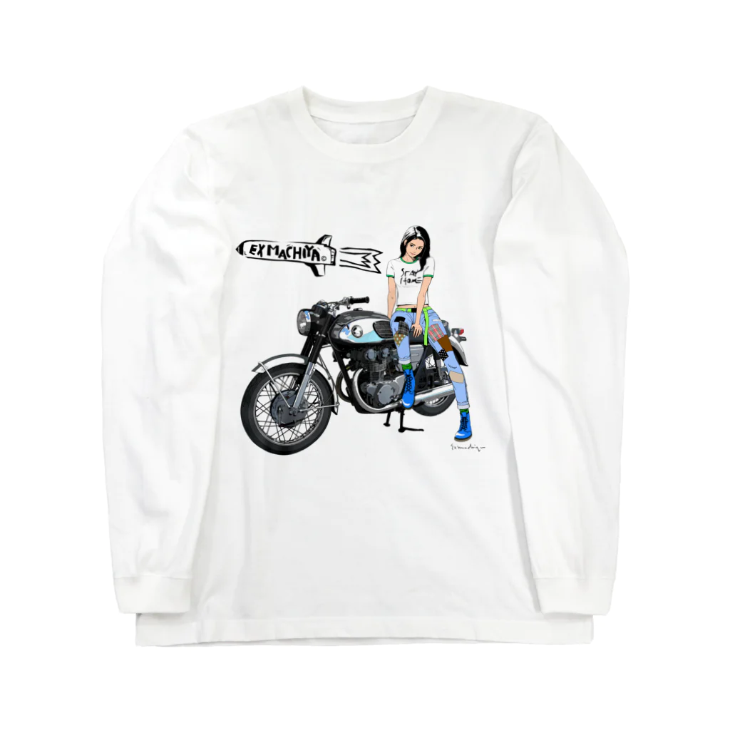 machiperのバイク女子 Long Sleeve T-Shirt