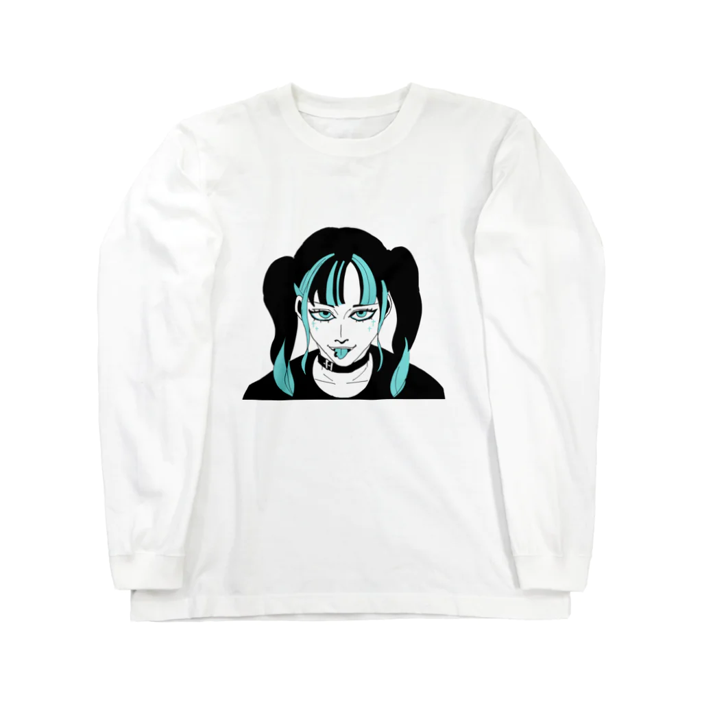 AK-ブルンスマイヤーのstick out your tongue:blue Long Sleeve T-Shirt